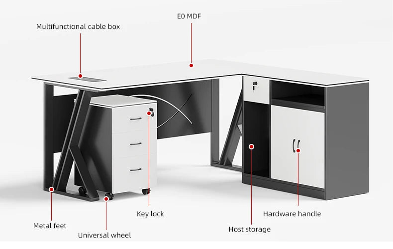 Factory Supply  Work Station Desk Office Desk Office Desk with Drawer Office Table Modern  boss office desk