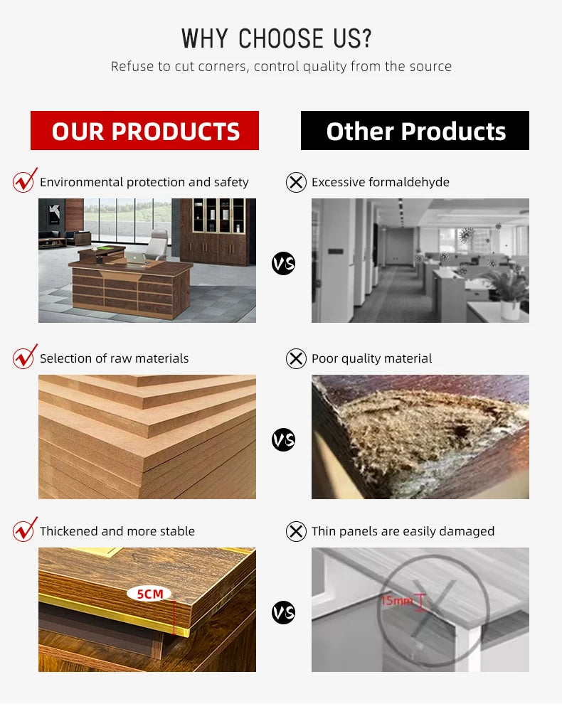 Factory Supply  Work Station Desk Office Desk Office Desk with Drawer Office Table Modern  boss office desk