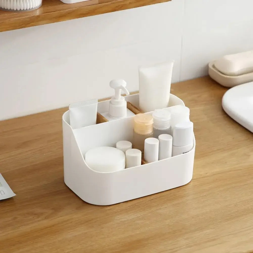 Desk Storage Box Office Supplies Box Makeup Cosmetic Desktop Organizer Plastic Storage Dividing Box for Office Living Room