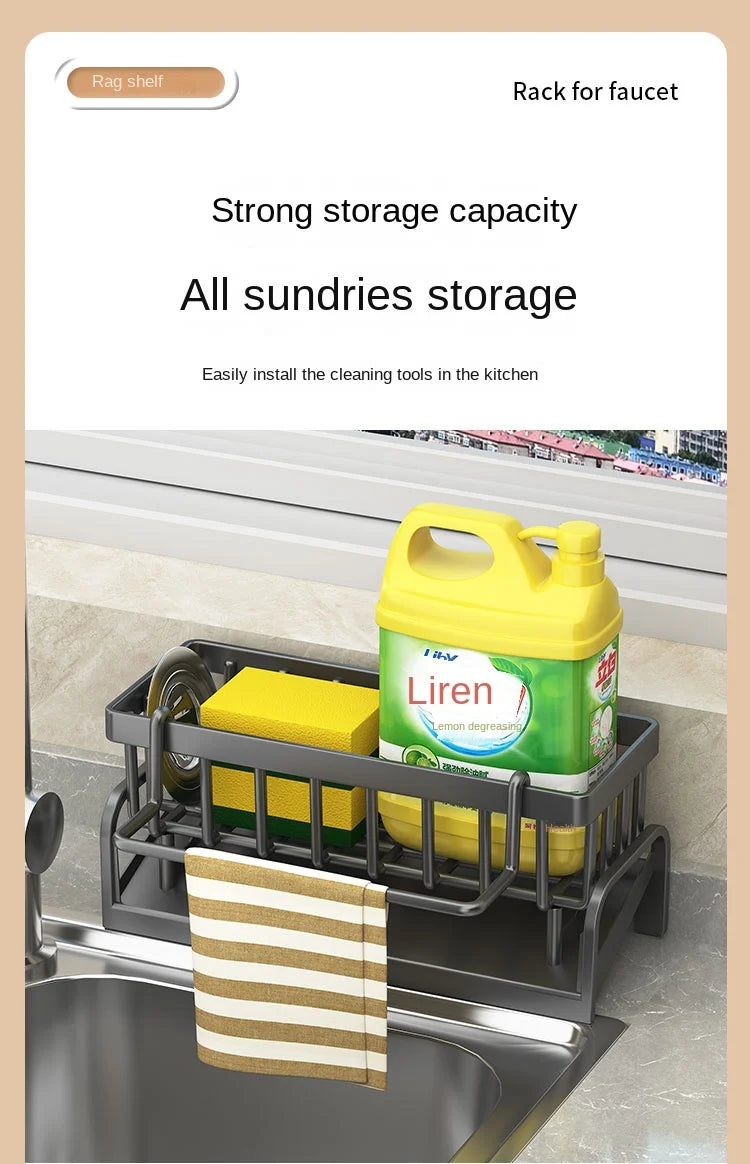 Kitchen Shelf Cleaning Cloth Storage Draining Rack Household Detergent Sponge Rack Water Sink Water Sink Water Sink Artifact