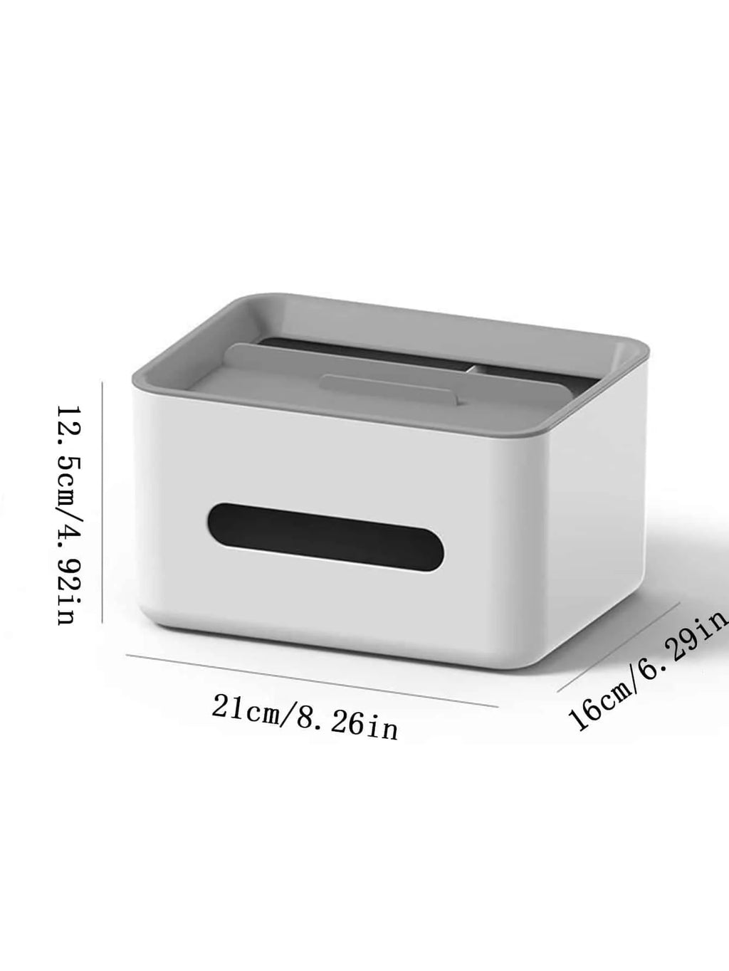 1pc- Gray Multifunctional Tissue Storage Box